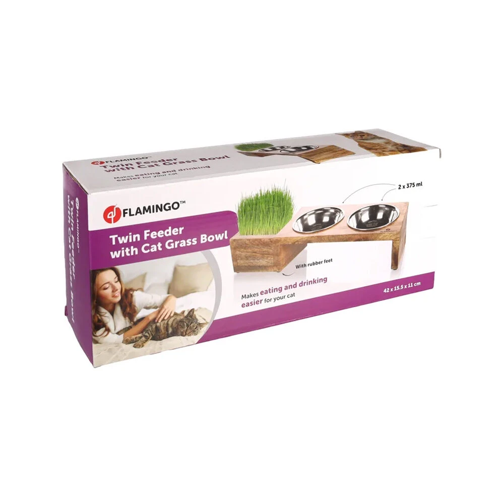 Flamingo Eet- En Drinkpot Duo Dinner Staander Lela Rechthoek - Afbeelding 5